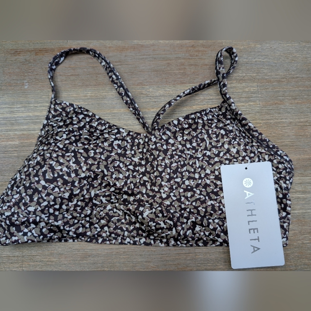 Athleta Vital Bra - Brown And White Pattern A-C Cup